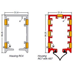 Gaines de rail RC4 - RC7 Click-Ductor