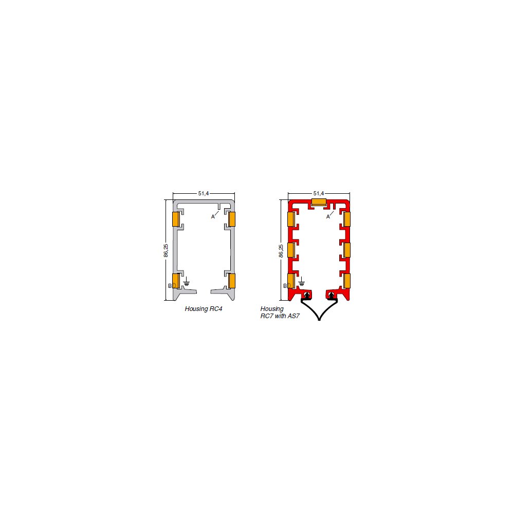 Housings RC4 and RC7 Click Ductor