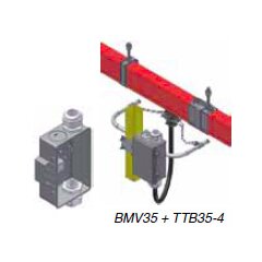 Click-Ductor transition box for collector trolleys