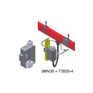 Click-Ductor transition box for collector trolleys