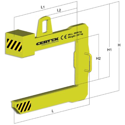 CH coilhaak met tegengewicht