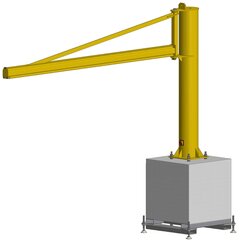 Pillar jib crane, overbraced, hollow section, 180 movable PFTC MOB Mobile Jib Crane PFTC MOB