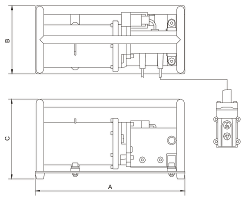 Schéma de l'EHW 1650 RC pompe électrique compacte