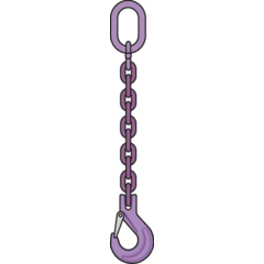 Élingue chaîne avec crochet avec linguet Grade 100