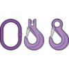 Ketting 2-sprong klephaken Gr10