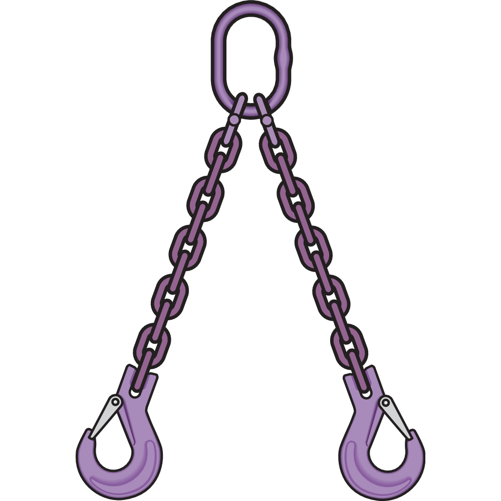 Ketting 2-sprong klephaken Gr10