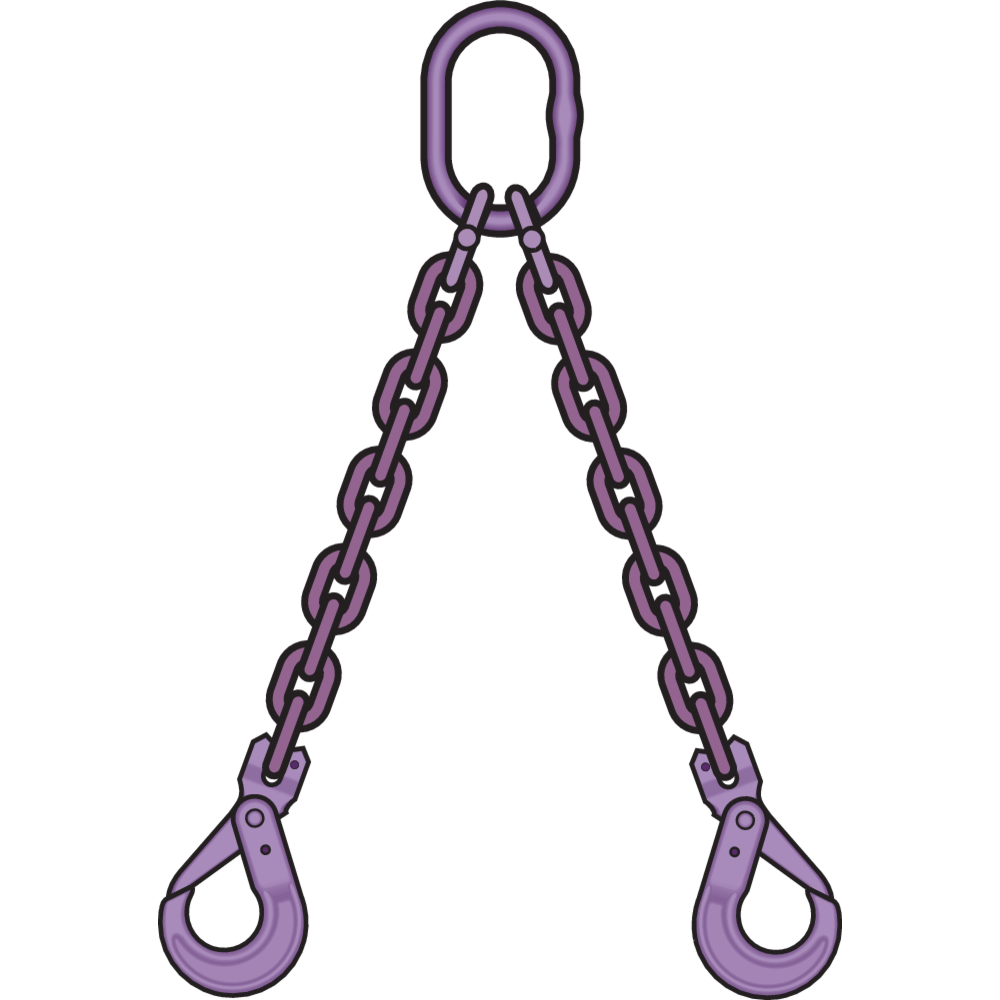 Ketting 2-sprong veiligheidshaken Gr10