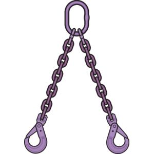 Ketting 2-sprong veiligheidshaken Gr10