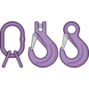 Ketting 3-sprong klephaken Gr10