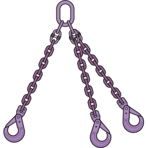 Ketting 3-sprong veiligheidshaken Gr10