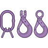 Ketting 3-sprong veiligheidshaken Gr10