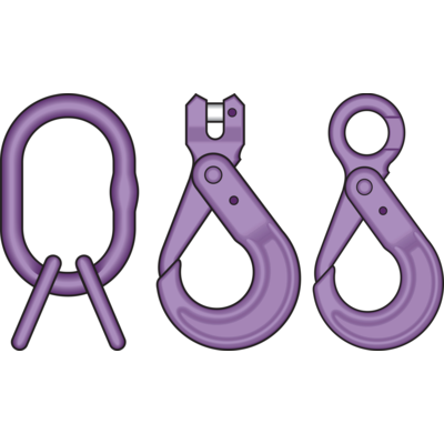 Ketting 3-sprong veiligheidshaken Gr10