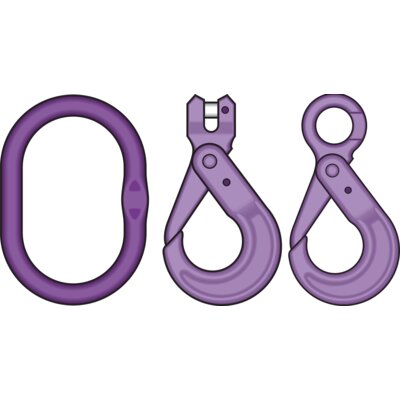 Ketting 2-sprong veiligheidshaken Gr10