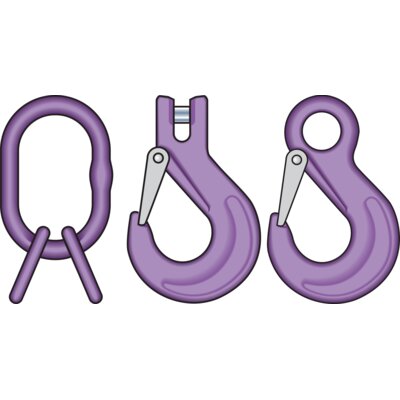 Ketting 4-sprong klephaken Gr10