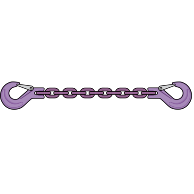 Sjorketting Grade 10 met klephaken