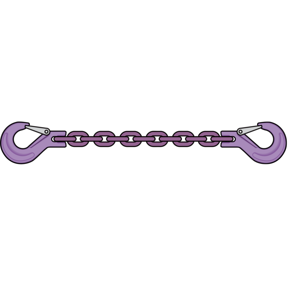Sjorketting Grade 10 met klephaken