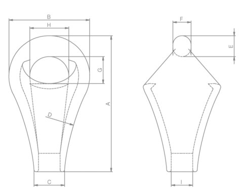 Nemag Rope Pear socket measurements