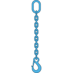 Élingue chaîne avec crochet avec linguet Grade 120