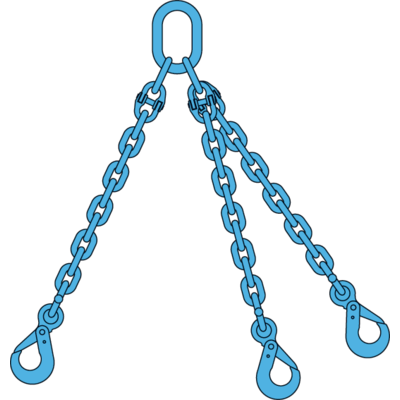 Ketting3sprong veiligheidshaken Gr12