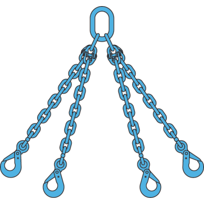 Ketting4sprong veiligheidshaken Gr12