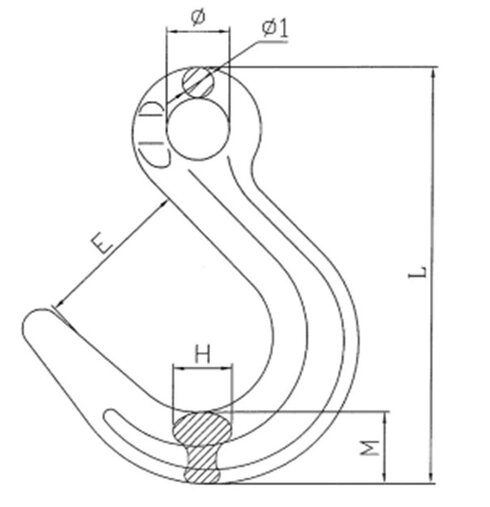 Schéma du crochet de fonderie FH POWERTEX