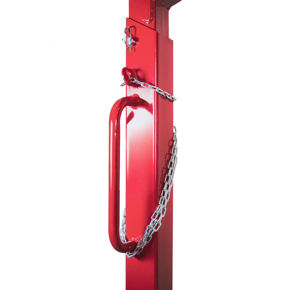 Safety chain for pallet fork with automatic load balancing system Safety chain for pallet fork with automatic load balancing system