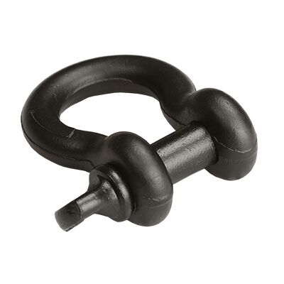 Bracelet Noir Avec Fermoir Manille Lyre - Neuf Avec étiquettes - Marque CLJ Charles Le Jeune - 21,5 Cm