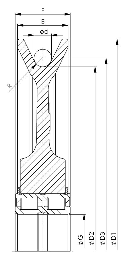 Réa rouleaux cylindriques schéma