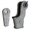 Intended for attaching of wire rope where switching often occur, e.g. blocks of mobilecranes.