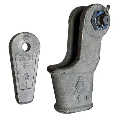 Intended for attaching of wire rope where switching often occur, e.g. blocks of mobilecranes.
