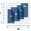 The Exofit XP Nex Harness size chart.