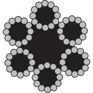 Staalkabel constructie 6x12+7TWK