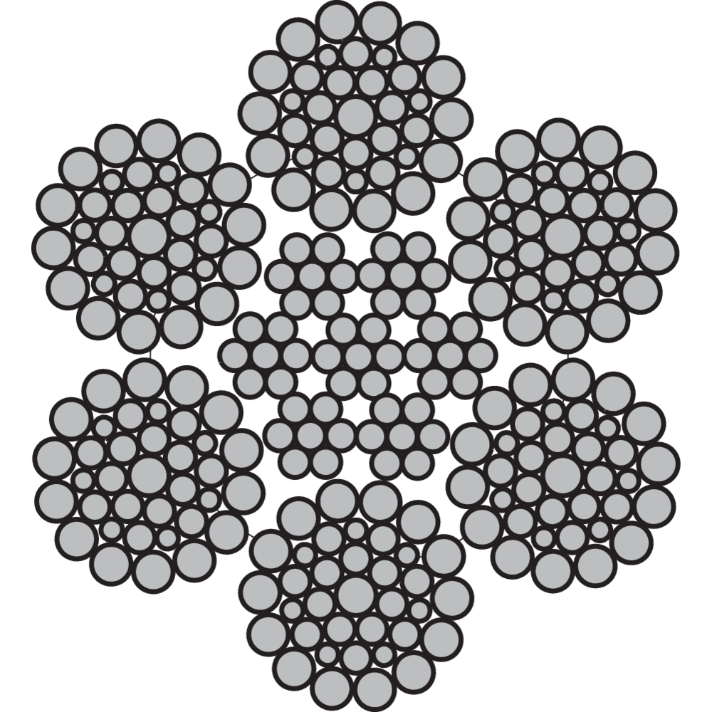 Staalkabel 6x36ws + staalkern
