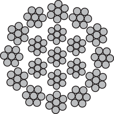 Kiswire Steel Wire Rope 19x7 |  semi-rotation resistant