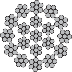 Kiswire Steel Wire Rope 19x7 |  semi-rotation resistant