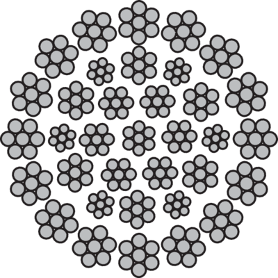 Kiswire steel wire rope 35x7 - non-rotating