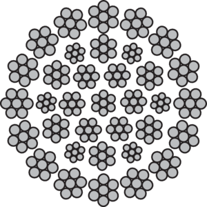 Kiswire steel wire rope 35x7 - non-rotating