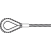 Spliced eye with ferrule and thimble