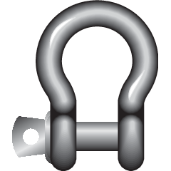 Bow Shackle with screw collar pin E-1161
