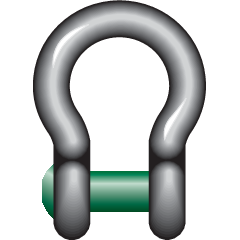 Fishing Bow Shackle FP Green Pin® G-4169