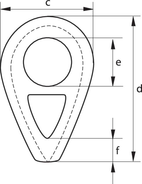 Solid Thimble S-6134 drawing