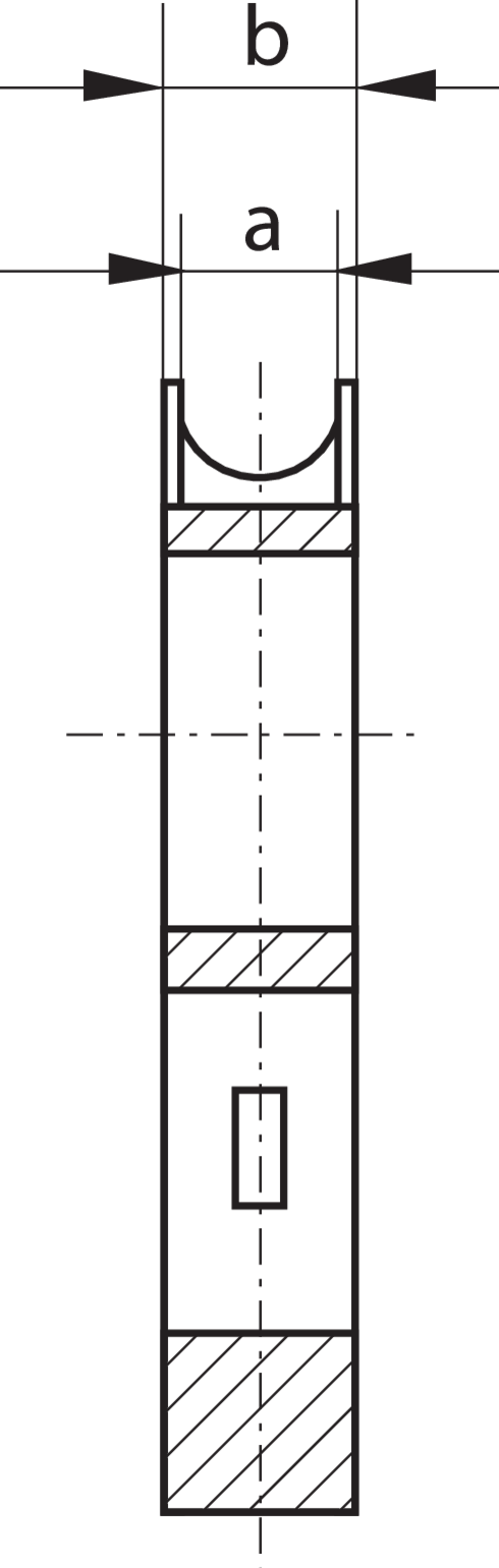 Solid Thimble S-6134 drawing cross section