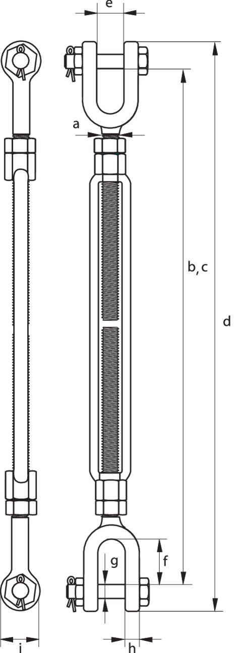 Schéma du tendeur chape/chape G-6323