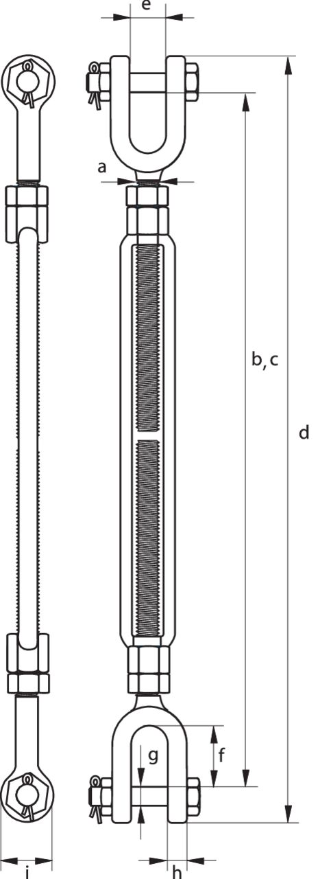 Turnbuckle Jaw/Jaw G-6323 drawing
