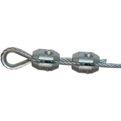 Recommended to use Eureka wire rope grips in pairs