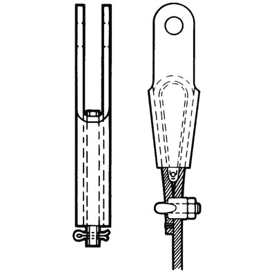DIN 15315 open wedge socket (spiekous)
