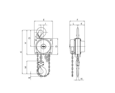 Yalelift drawing 500kg