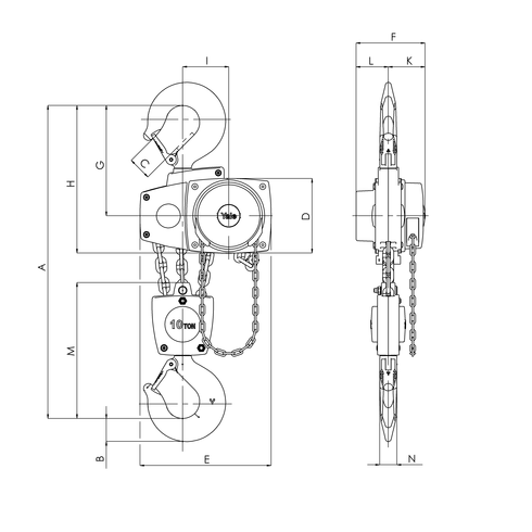 Yalelift drawing 10t