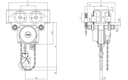 Yalelift ITG 0.5-3ton drawing