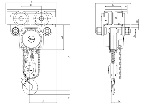 Yalelift ITP 5000kg drawing